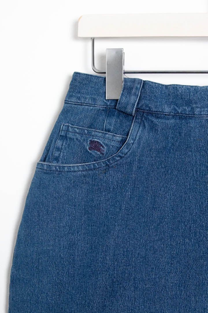 Image of Women's Burberry Denim Skirt (L)