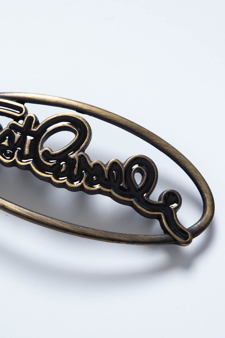 Image of Just Cavalli Spellout Logo Metal Belt Buckle