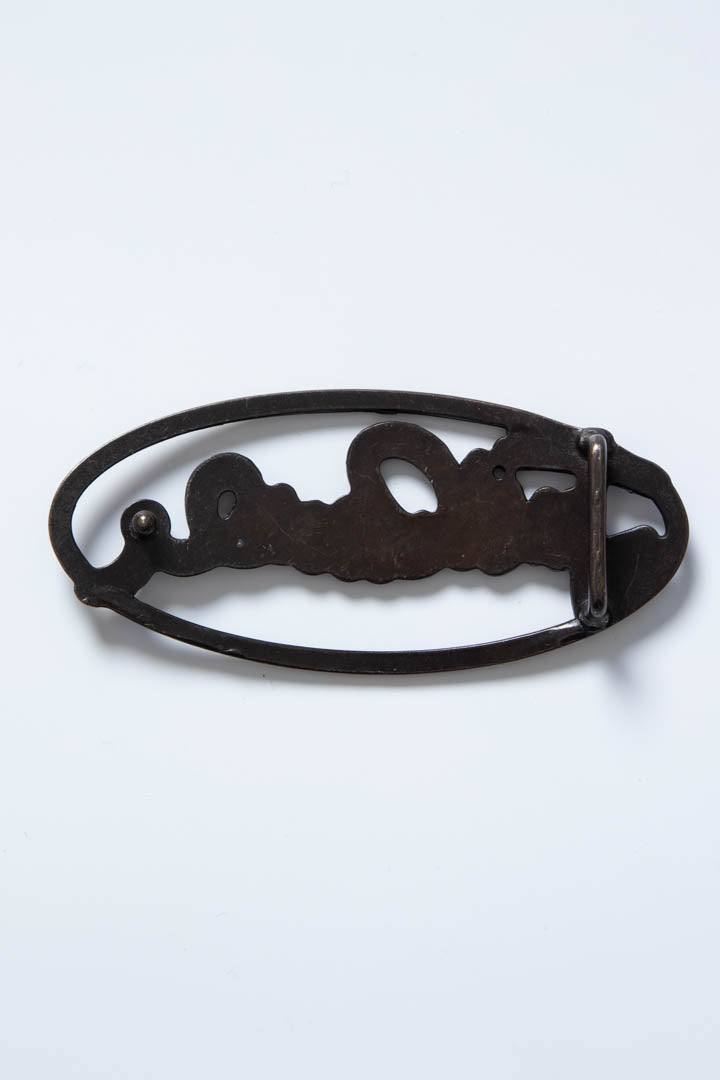 Image of Just Cavalli Spellout Logo Metal Belt Buckle