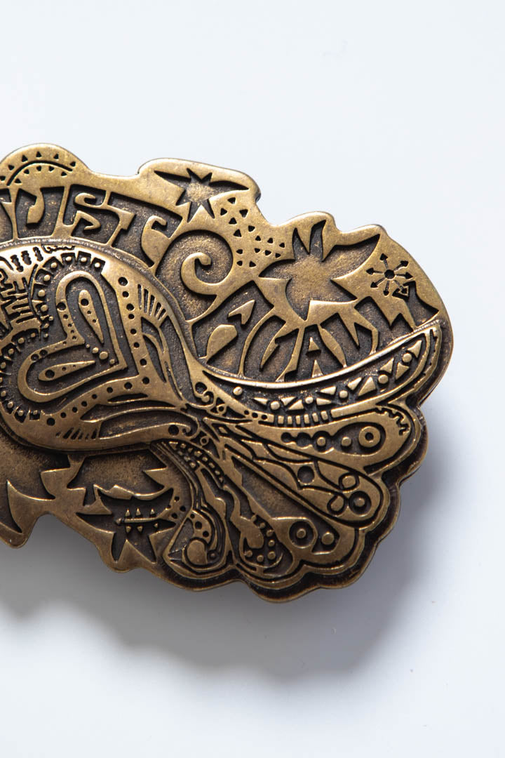 Image of Just Cavalli Logo Metal Belt Buckle
