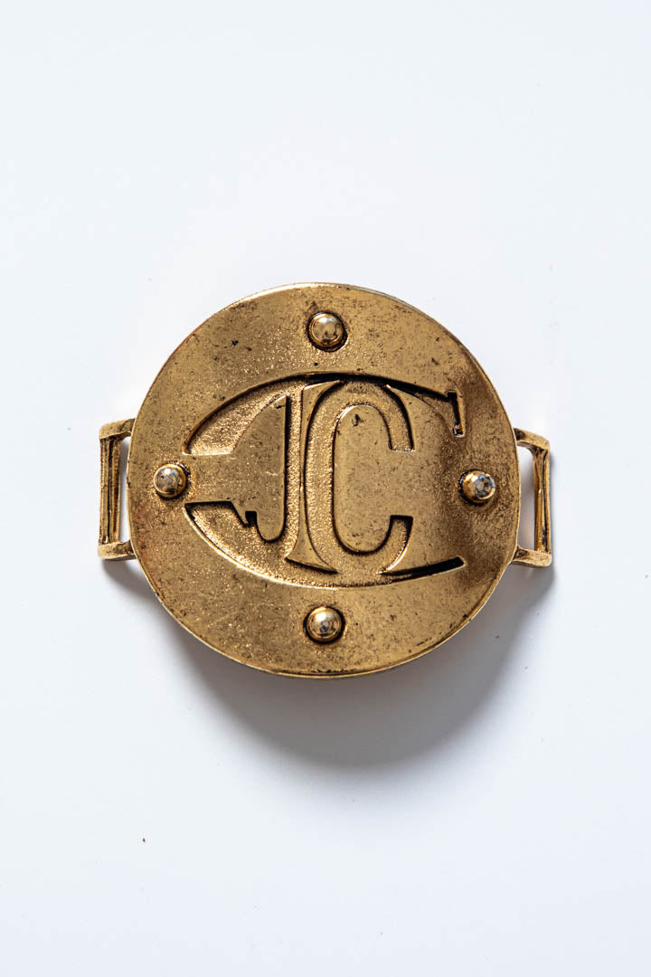 Image of Just Cavalli JC Logo Metal Belt Buckle