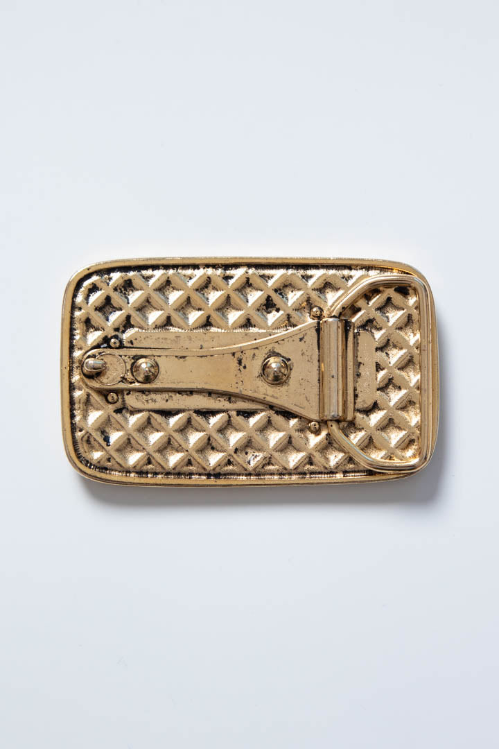 Image of Just Cavalli Rectangular Logo Metal Belt Buckle