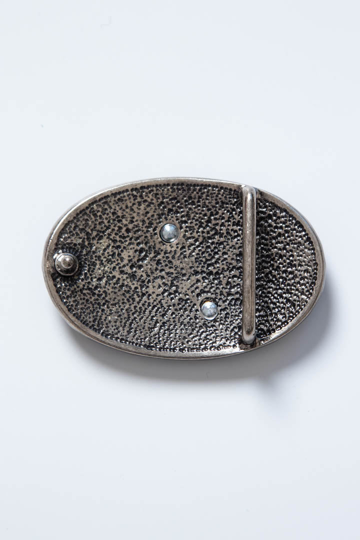Image of Just Cavalli JC Oval Logo Metal Belt Buckle