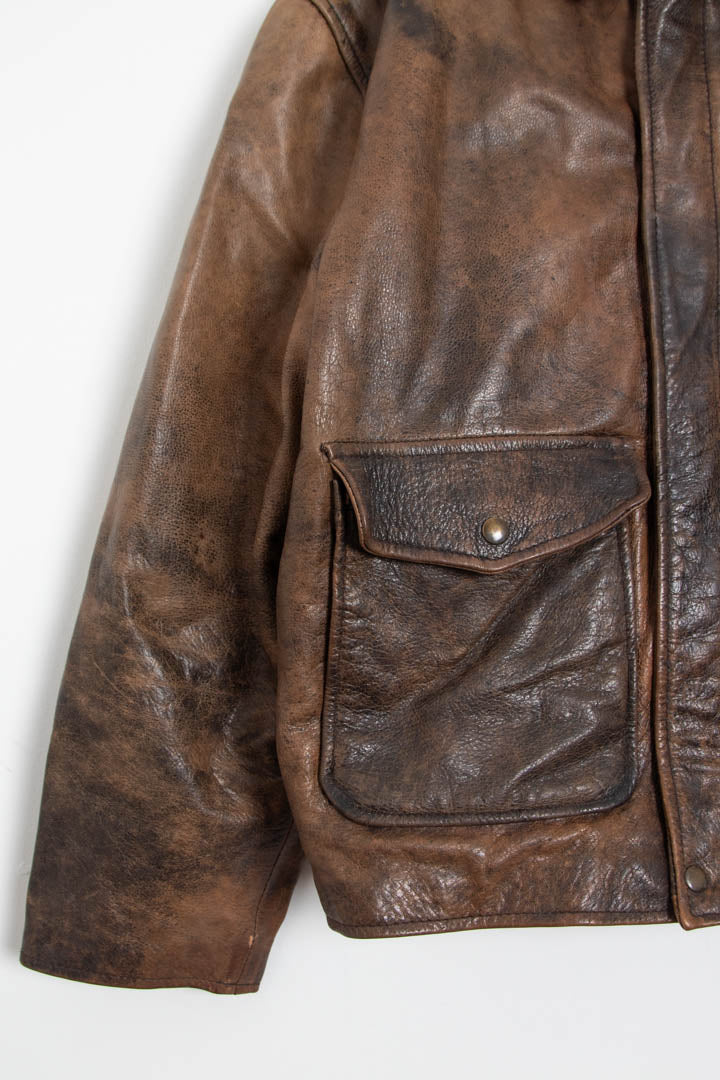 Image of Alan Gordon Leather Flight Jacket (M)