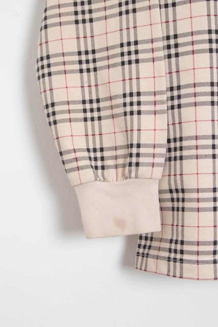 Image of Burberry Nova Check Long Sleeve Polo Shirt (M)