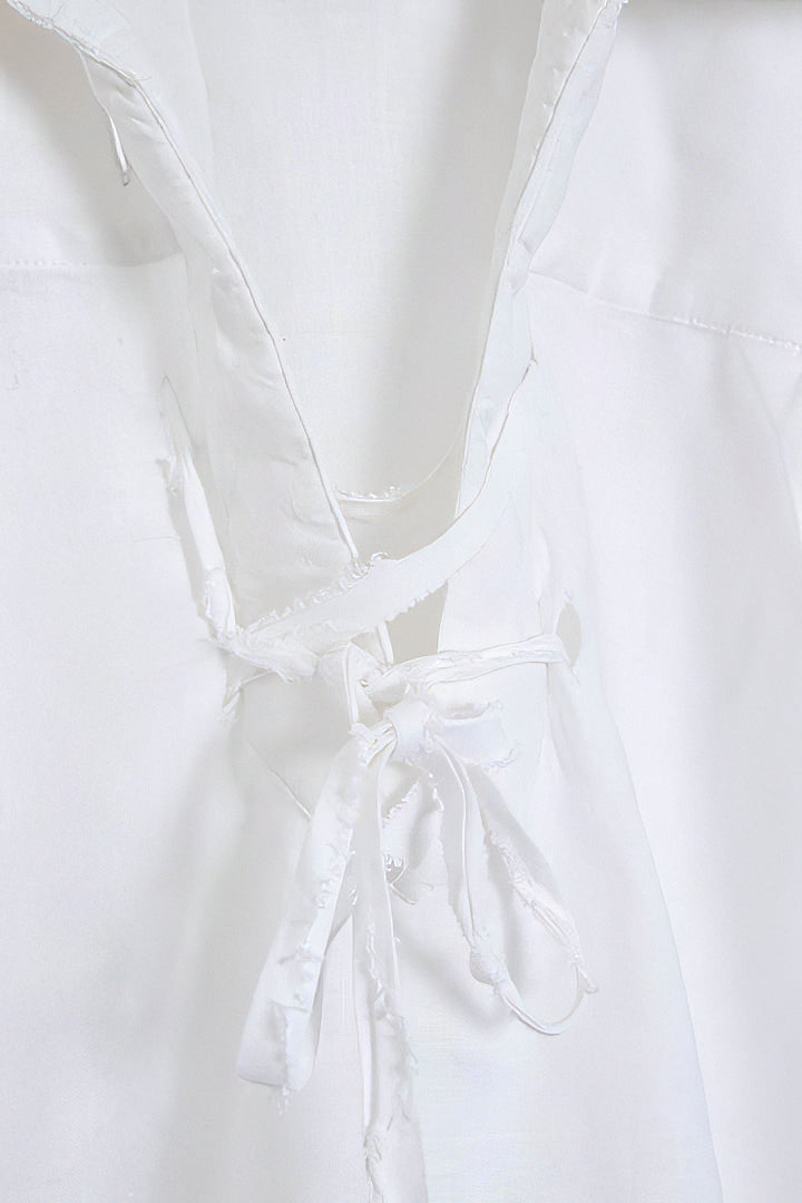 Image of SS 2001 Women's Vivienne Westwood Anglomania Lace-up Linen Blouse (S)