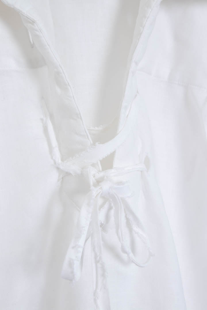 Image of SS 2001 Women's Vivienne Westwood Anglomania Lace-up Linen Blouse (S)