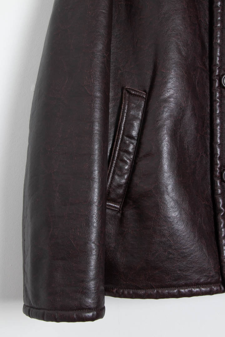 Image of Women's Armani Jeans Faux Leather Aviator Jacket (M)