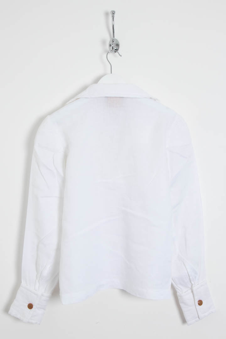 Image of SS 2001 Women's Vivienne Westwood Anglomania Lace-up Linen Blouse (S)
