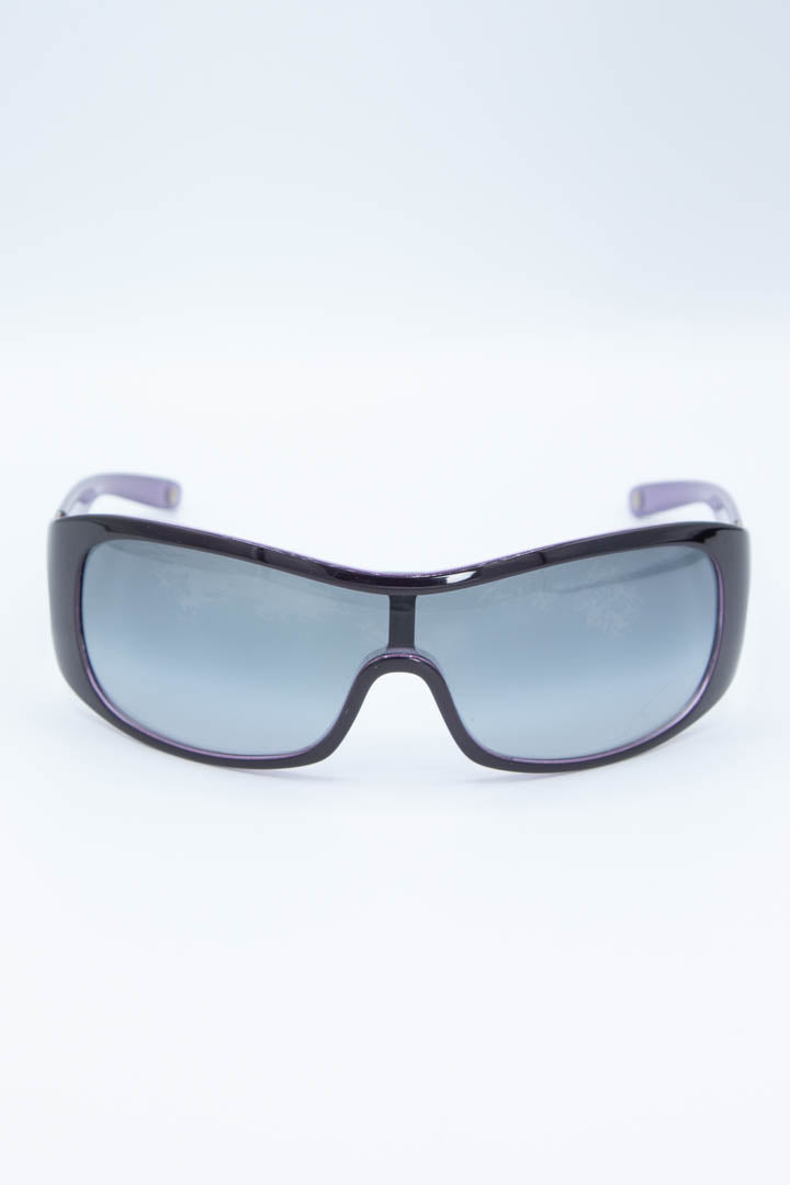 Image of Women's Versace Wrap Shield Sunglasses 4143B