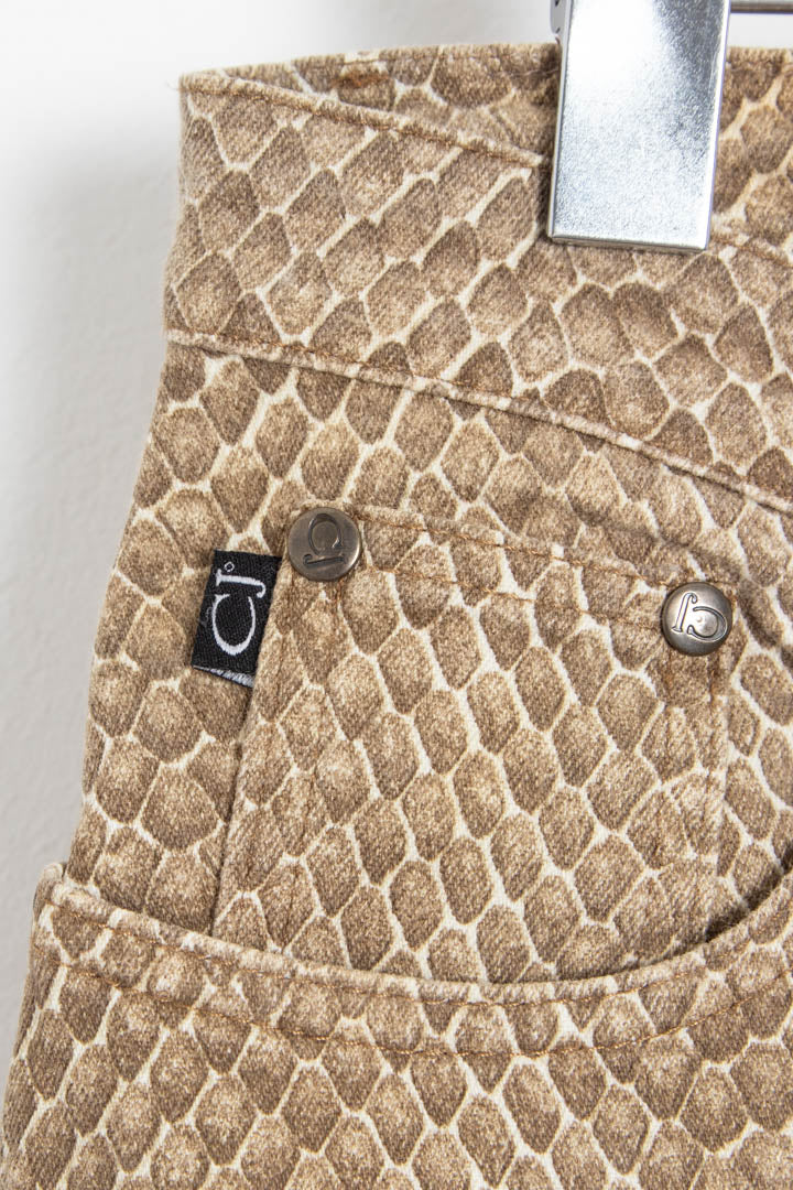 Image of Women's Just Cavalli Snakeskin Printed Jeans (UK 10)