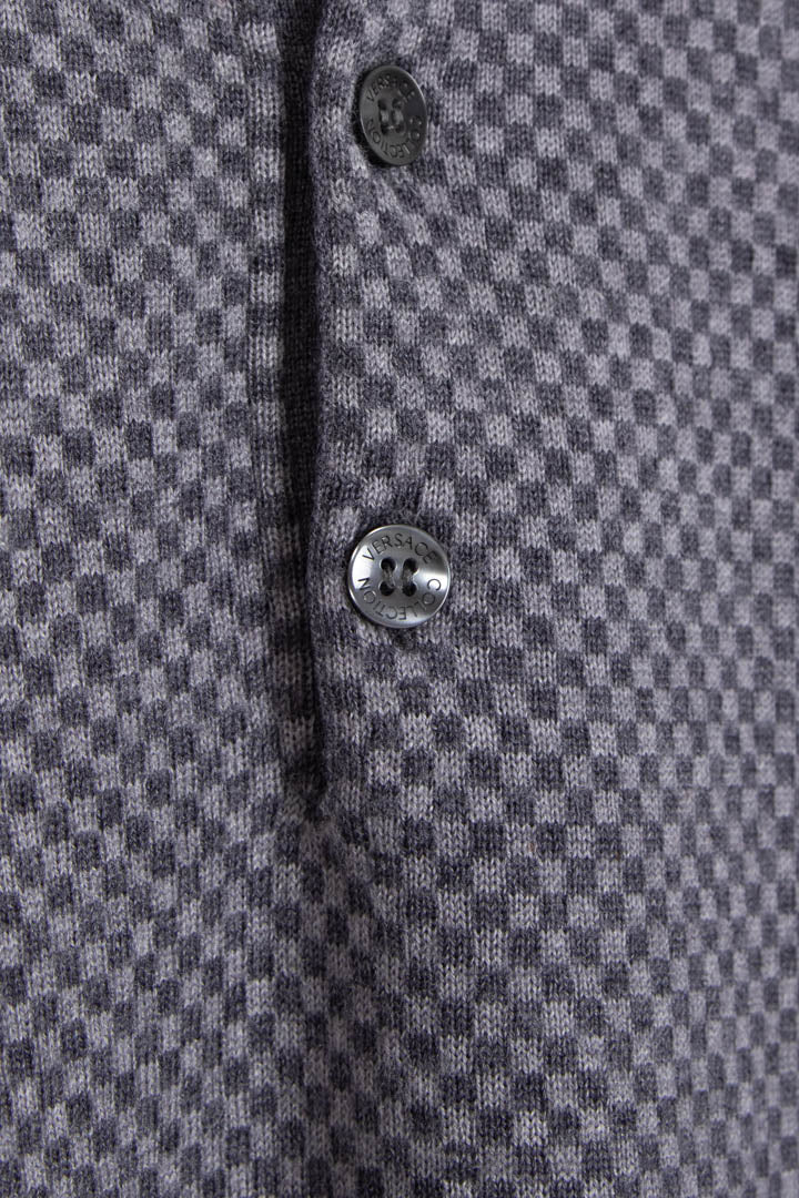 Image of Versace Merino Wool Polo Jumper (S)