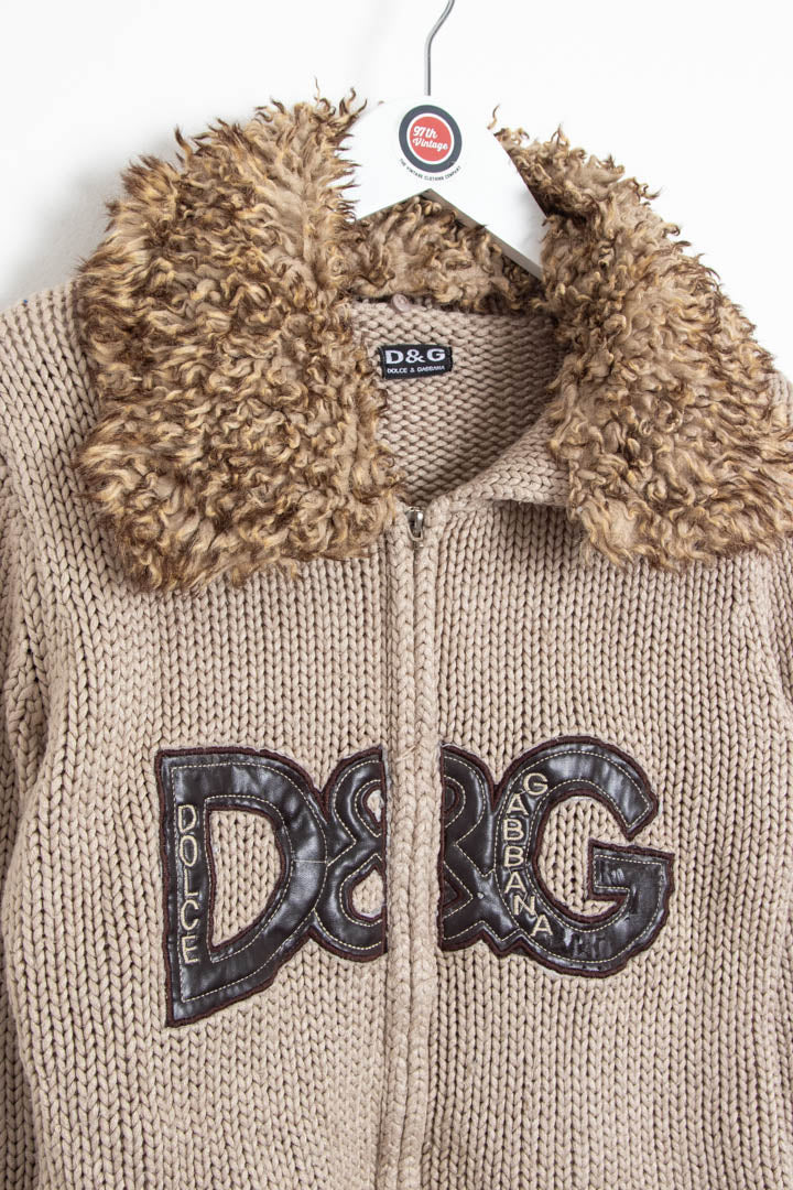 Image of Women's D&G Knitted Zip Through Jumper (XS)