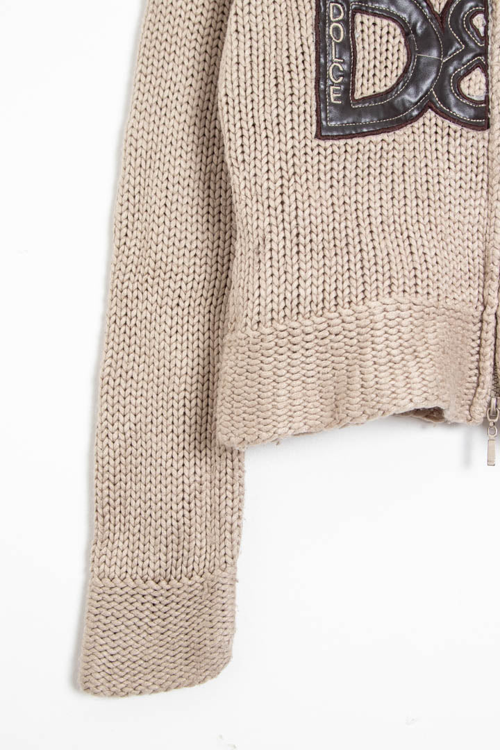 Image of Women's D&G Knitted Zip Through Jumper (XS)