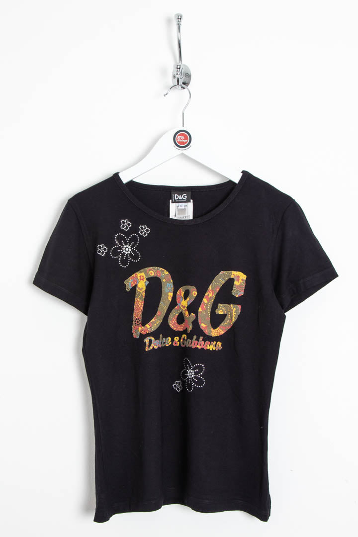 Image of Women's D&G Floral Rhinestone Top (L)
