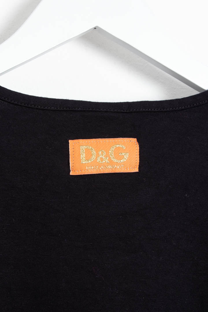 Image of Women's D&G Floral Rhinestone Top (L)