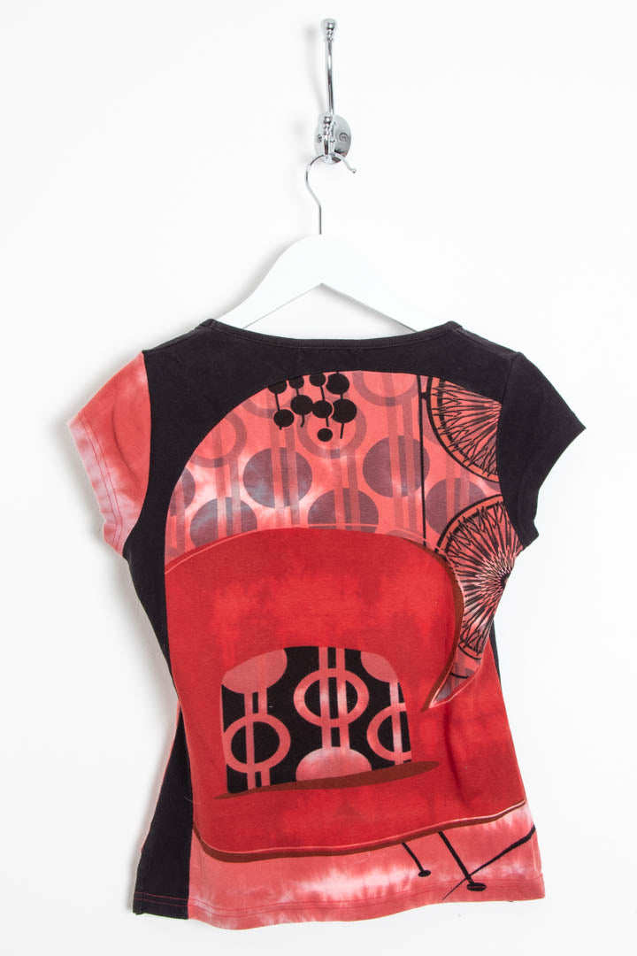 Image of Women's Custo Barcelona Asymmetric Graphic Top (M)
