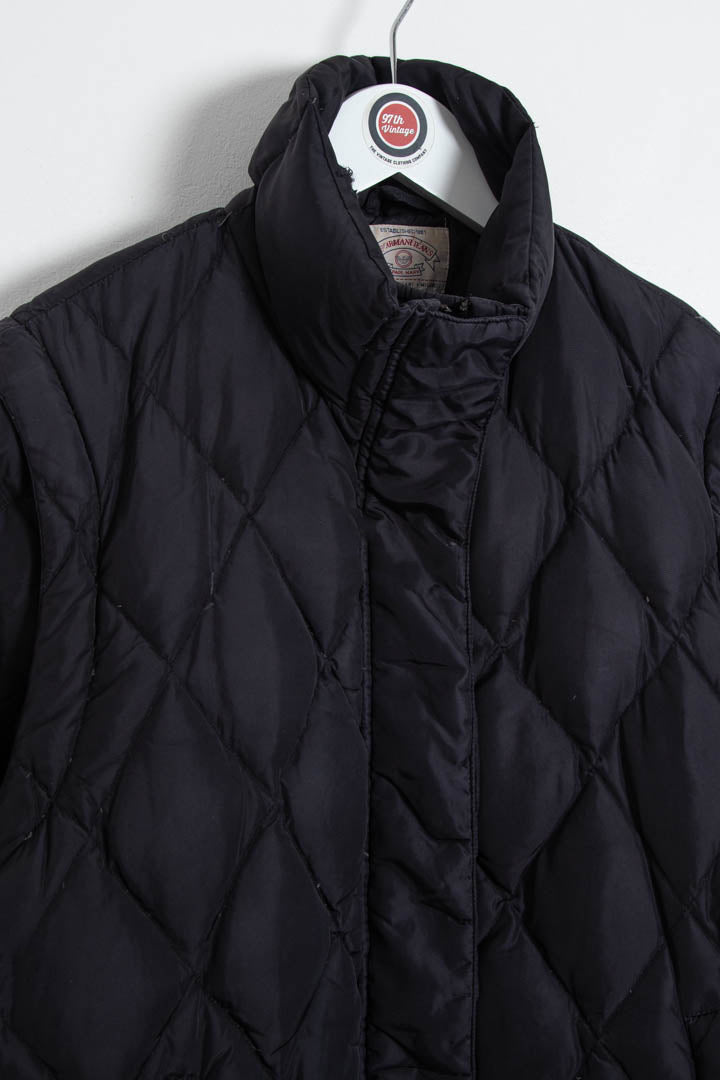 Image of Women's Armani Jeans Diamond Quilted 2-in-1 Puffer Jacket (S)