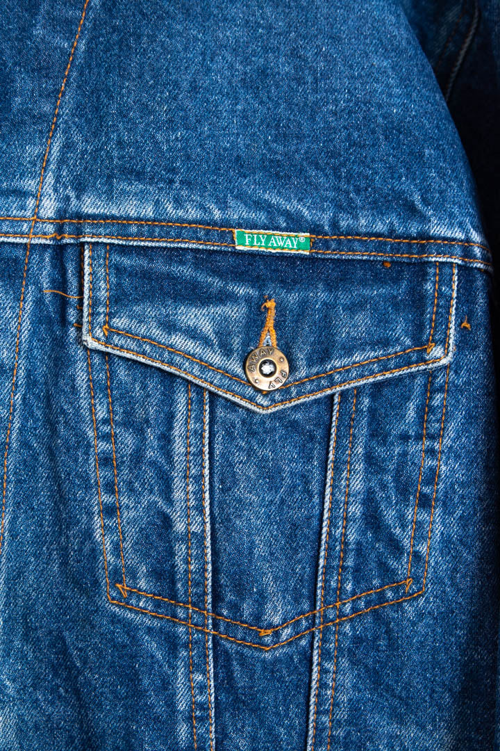 Image of Flyaway Jeans Denim Trucker Jacket (L)