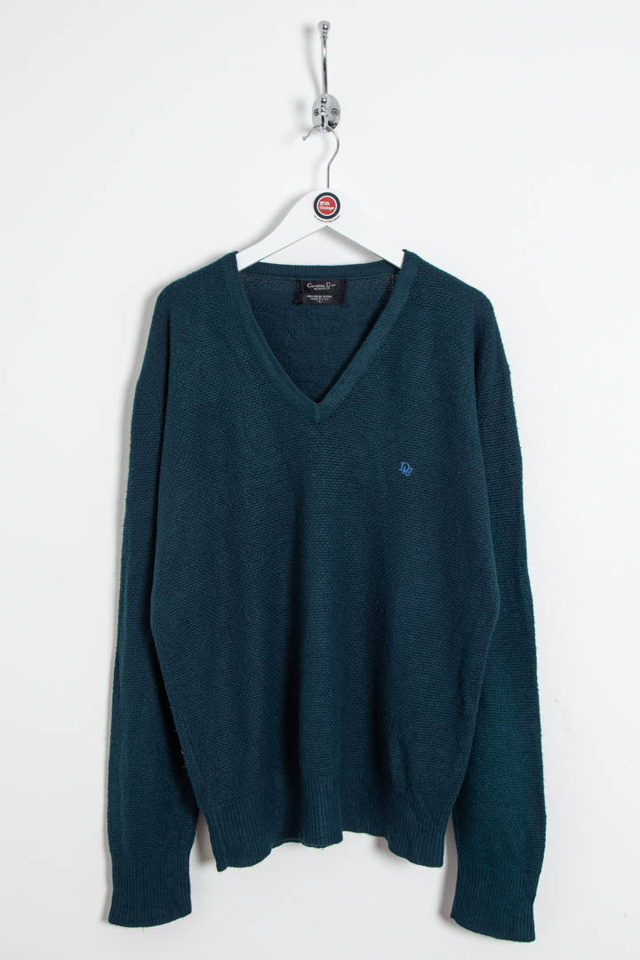 Image of Christian Dior V Neck Knitted Jumper (L)