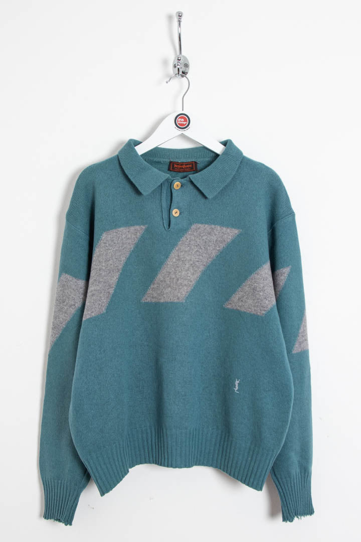 Image of YSL Knitted Polo Jumper (M)