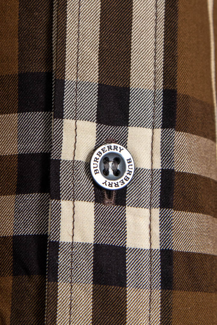 Image of Burberry Long Sleeve Checkered Shirt (M)