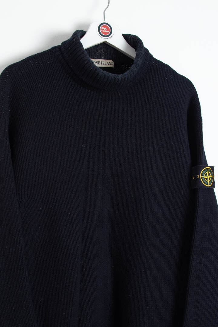 Image of Stone Island Roll Neck Knitted Jumper (L)