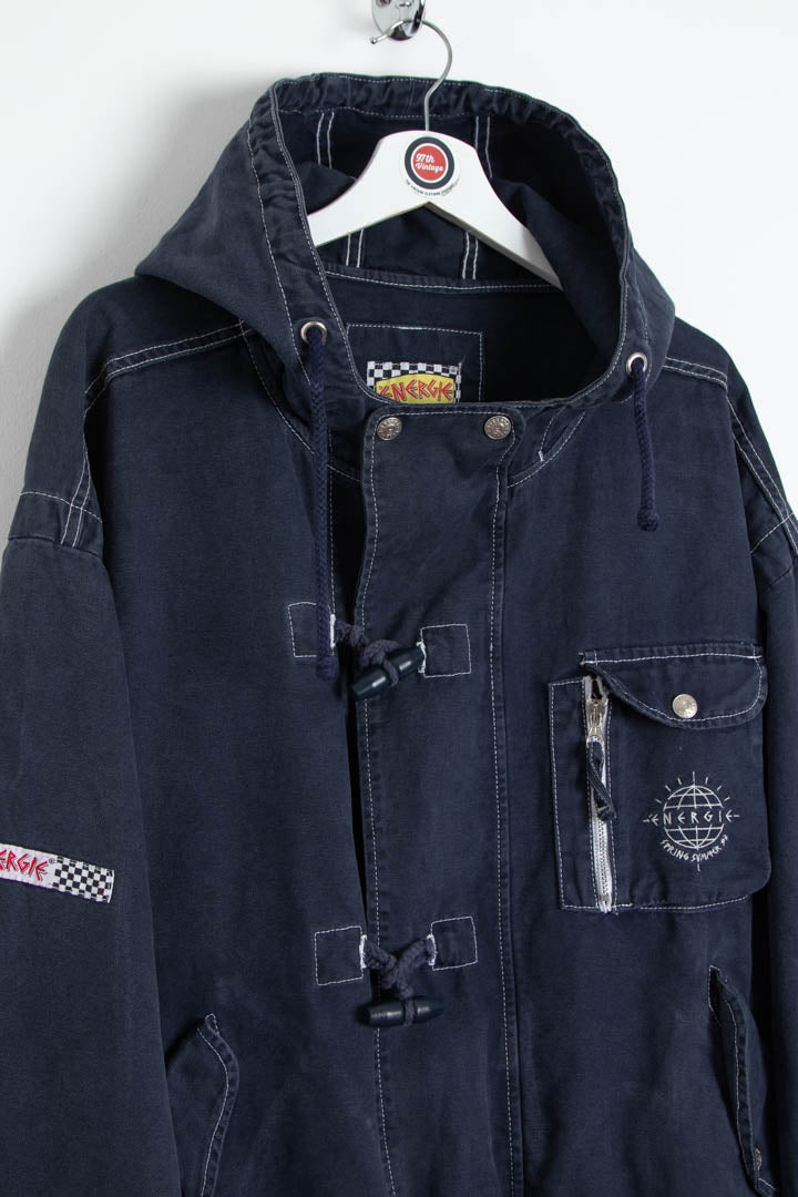 Image of 1993 Energie Fireman Clasp Multipocket Parka Jacket (XL)