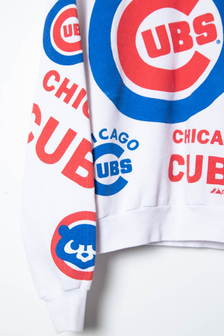 Chicago Cubs All Over Print Graphic Sweatshirt (S) - 97th Vintage