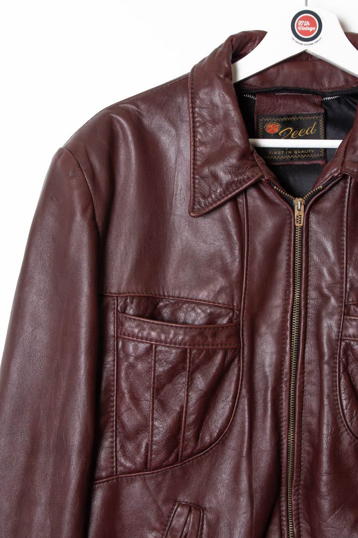 Women's 1970s Reed Sportswear Leather Biker Jacket (M) - 97th Vintage