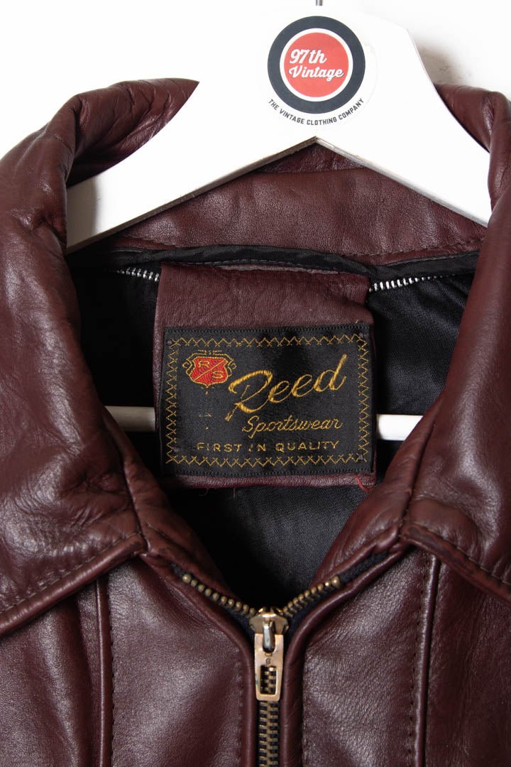 Women's 1970s Reed Sportswear Leather Biker Jacket (M) - 97th Vintage