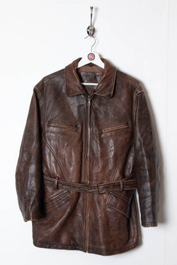 Image of Women's Bill Blass Leather Belted Biker Jacket (M) - 97th Vintage