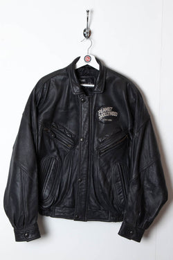 Image of Women's Planet Hollywood New York Limited Edition Leather Bomber Jacket (M) - 97th Vintage