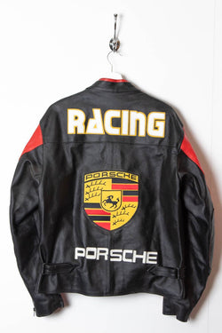 Image of Women's Porsche Turbo Racing Leather Jacket (M) - 97th Vintage