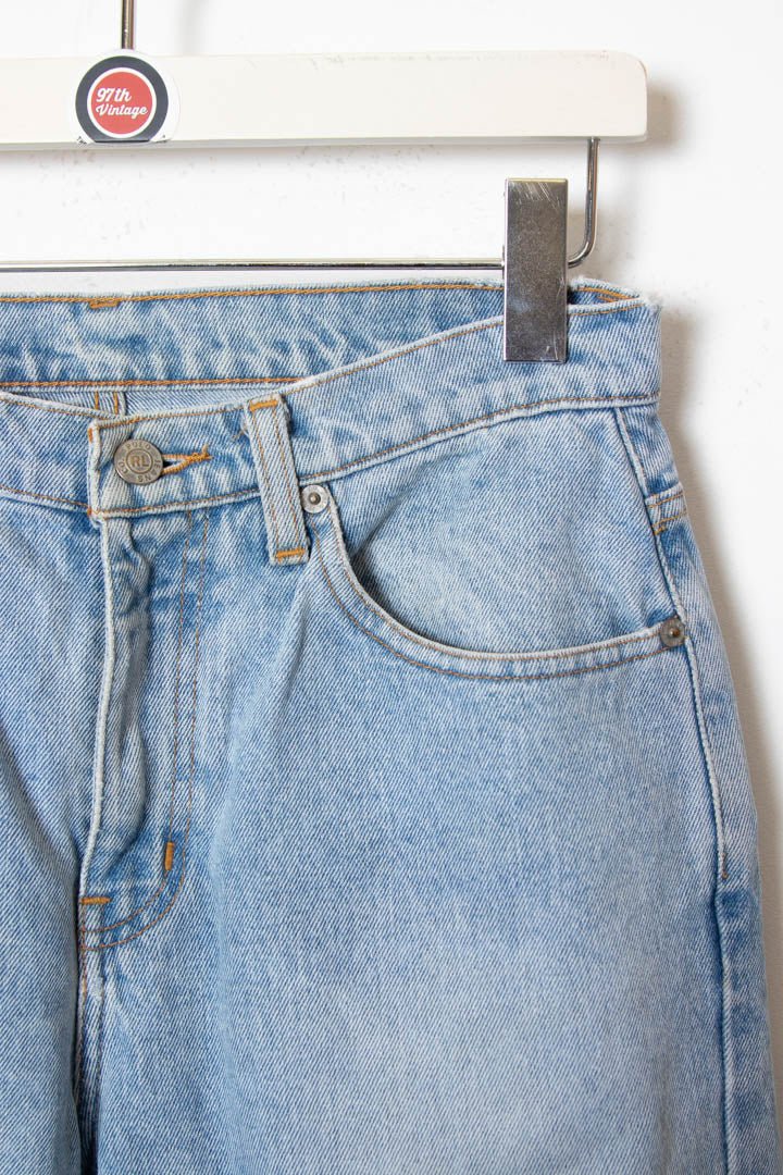 Women's Ralph Lauren Polo Jeans Wide Leg High Waisted Denim Jeans (W28) - 97th Vintage