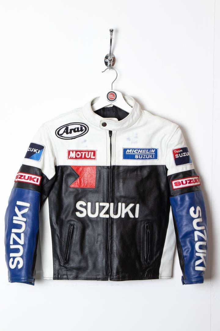 Women's Suzuki Racing Leather Jacket (XS) - 97th Vintage