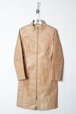 Image of Women's Vero Moda Longline Leather Jacket (S) - 97th Vintage