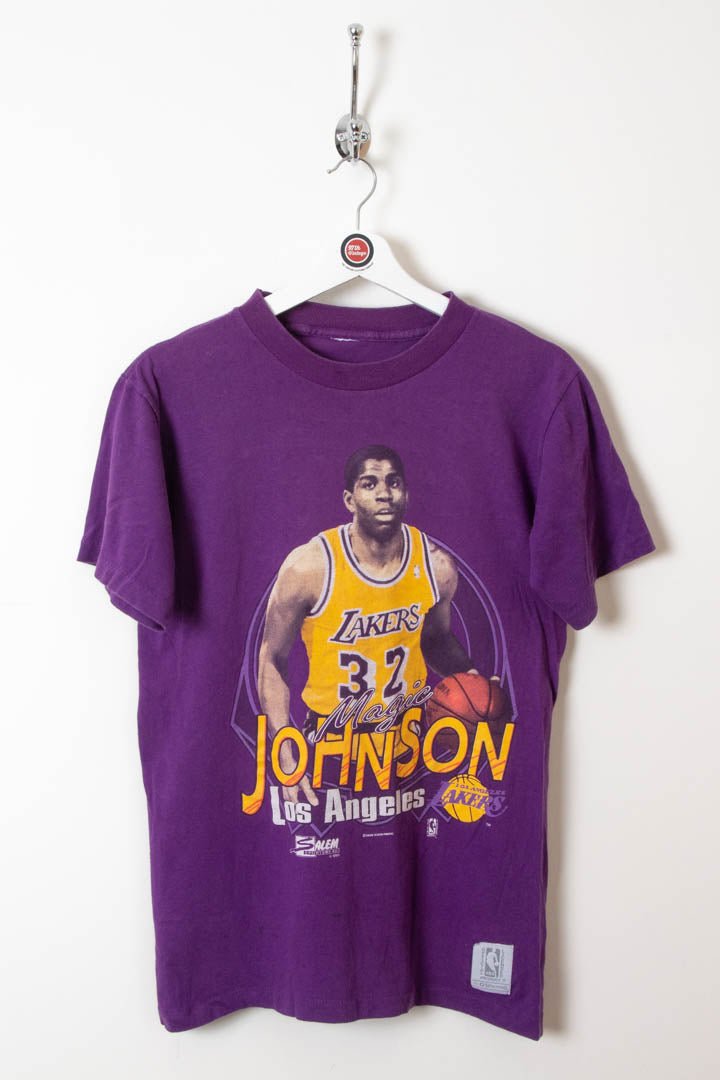 1990 Magic Johnson LA Lakers Graphic Single Stitch T-Shirt (XS) - 97th Vintage