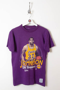 Image of 1990 Magic Johnson LA Lakers Graphic Single Stitch T-Shirt (XS) - 97th Vintage