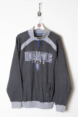 Image of Indianapolis Colts 1/4 Zip Sweatshirt (M) - 97th Vintage