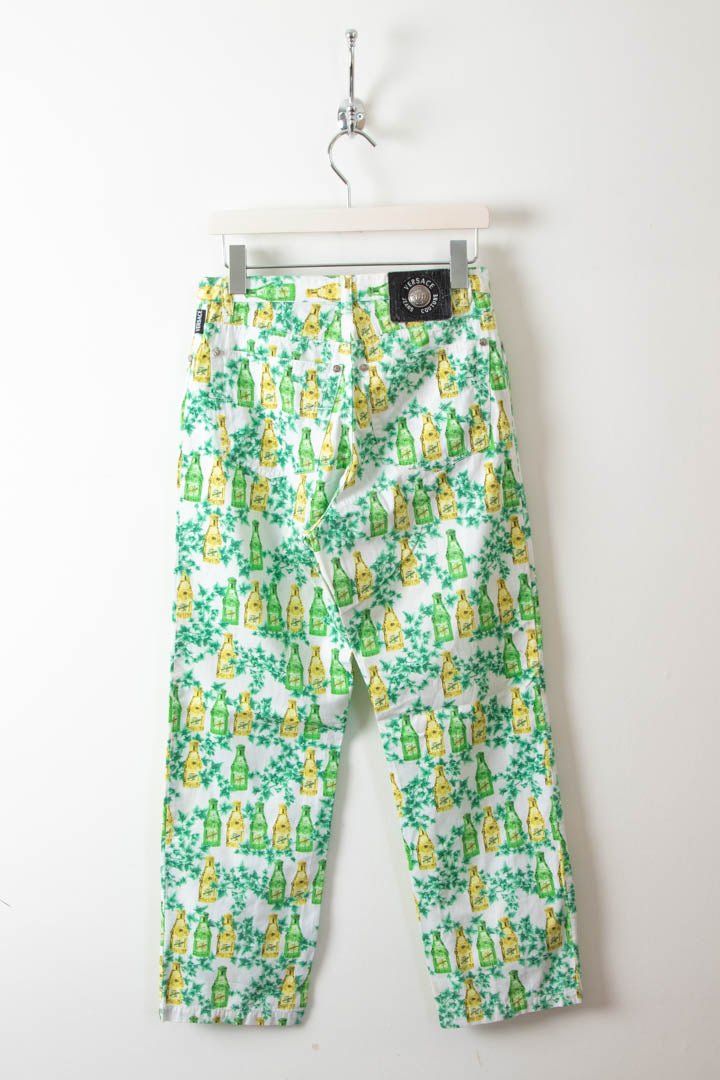 Women's Versace Yellow Green Perfume Bottle Pants (W28) - 97th Vintage