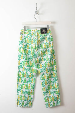 Image of Women's Versace Yellow Green Perfume Bottle Pants (W28) - 97th Vintage