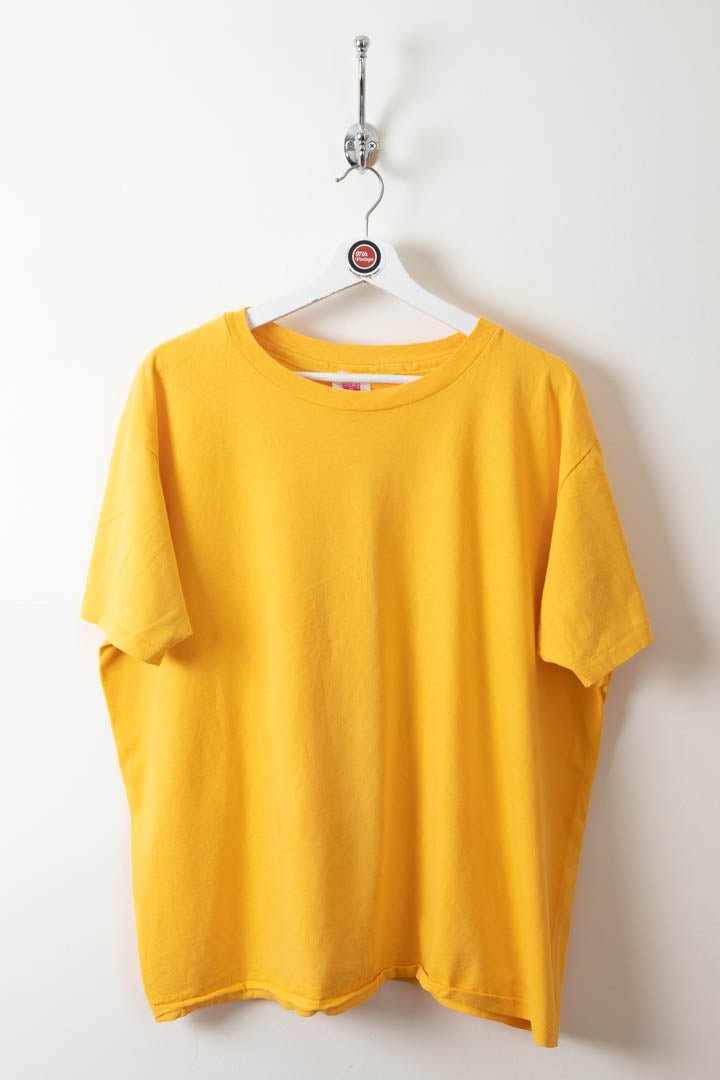 Yellow Single Stitch T-Shirt (L) - 97th Vintage